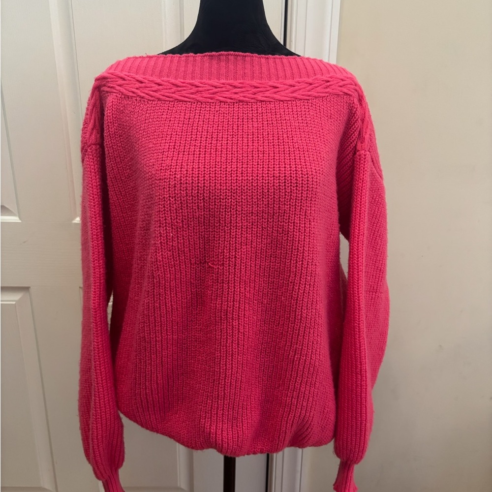Pink plus size sweater